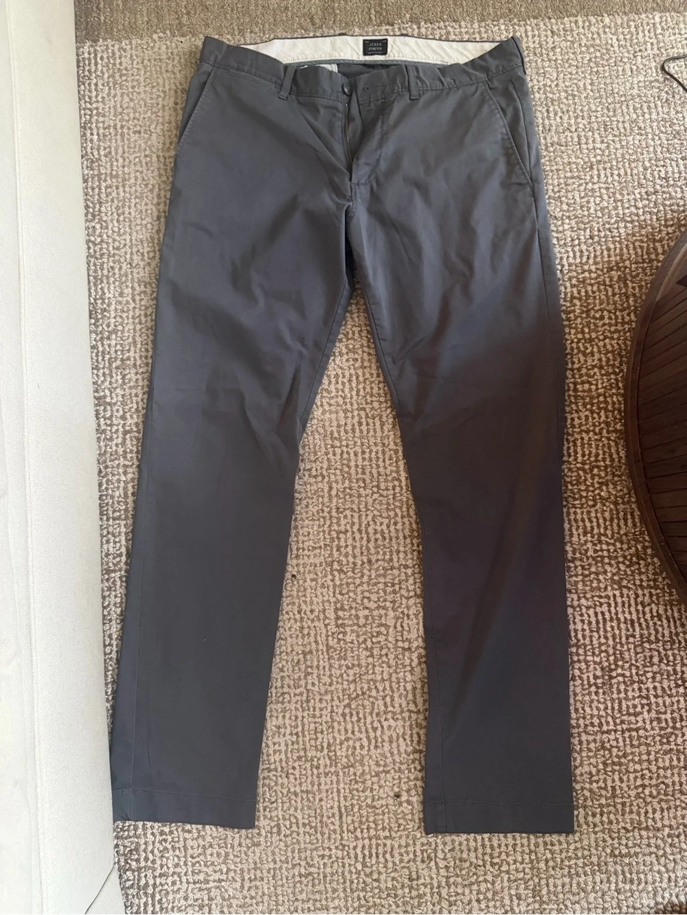 J. Crew Dark Gray Slim Straight Chino Pants